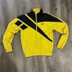 Reebok Men's Yellow and Black Windbreaker